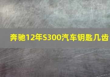 奔驰12年S300汽车钥匙几齿