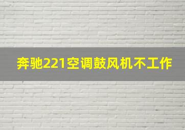 奔驰221空调鼓风机不工作