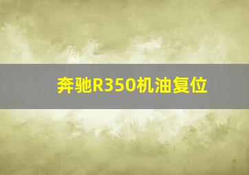 奔驰R350机油复位