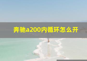 奔驰a200内循环怎么开