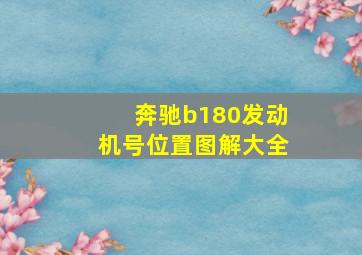 奔驰b180发动机号位置图解大全