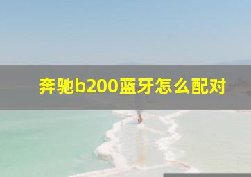 奔驰b200蓝牙怎么配对