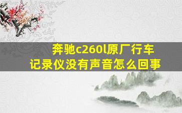 奔驰c260l原厂行车记录仪没有声音怎么回事