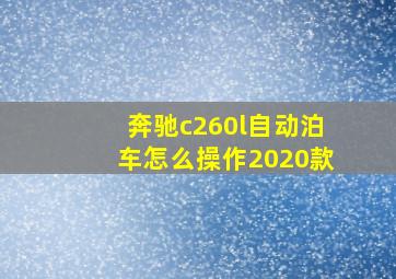 奔驰c260l自动泊车怎么操作2020款