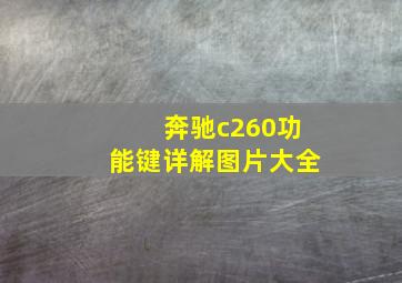 奔驰c260功能键详解图片大全