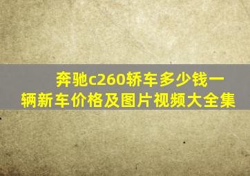 奔驰c260轿车多少钱一辆新车价格及图片视频大全集