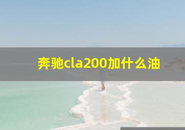 奔驰cla200加什么油