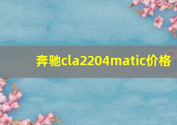 奔驰cla2204matic价格