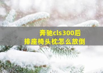 奔驰cls300后排座椅头枕怎么放倒