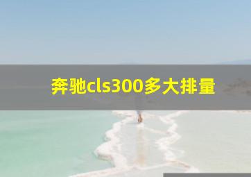 奔驰cls300多大排量