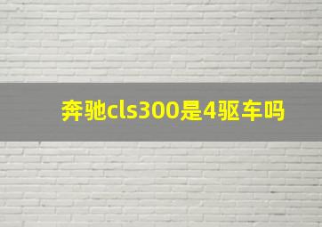 奔驰cls300是4驱车吗