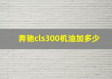 奔驰cls300机油加多少