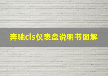 奔驰cls仪表盘说明书图解