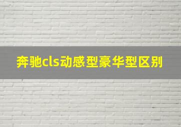 奔驰cls动感型豪华型区别