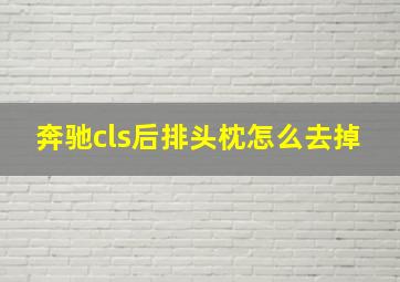 奔驰cls后排头枕怎么去掉