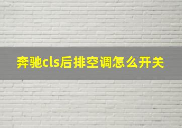 奔驰cls后排空调怎么开关