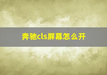 奔驰cls屏幕怎么开