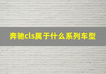 奔驰cls属于什么系列车型