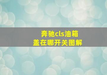 奔驰cls油箱盖在哪开关图解