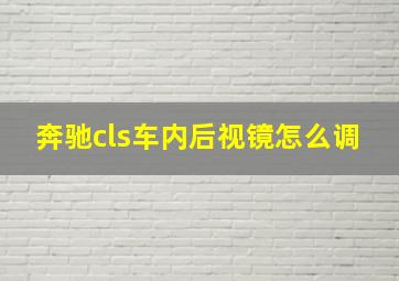 奔驰cls车内后视镜怎么调