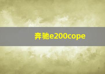 奔驰e200cope