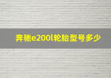 奔驰e200l轮胎型号多少