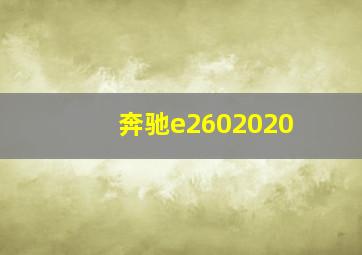 奔驰e2602020