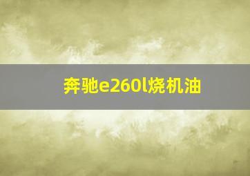 奔驰e260l烧机油