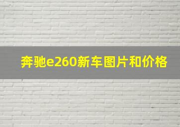 奔驰e260新车图片和价格