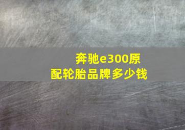 奔驰e300原配轮胎品牌多少钱