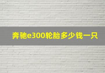 奔驰e300轮胎多少钱一只