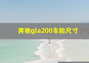 奔驰gla200车胎尺寸