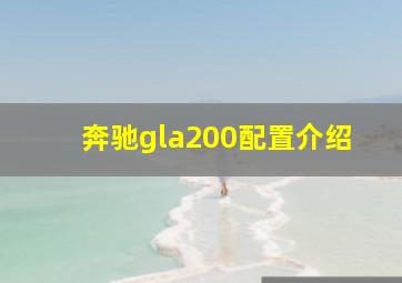 奔驰gla200配置介绍