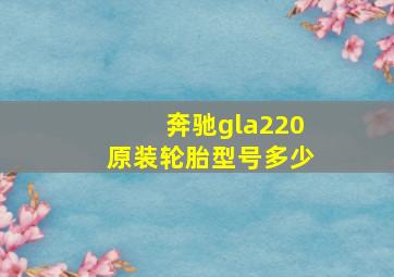 奔驰gla220原装轮胎型号多少