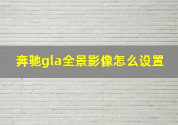 奔驰gla全景影像怎么设置