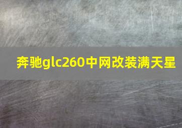 奔驰glc260中网改装满天星