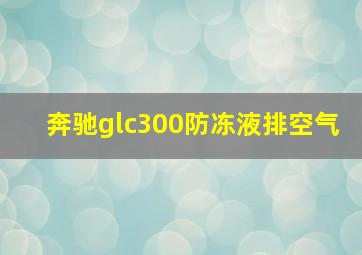 奔驰glc300防冻液排空气