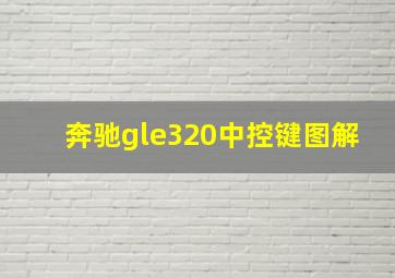 奔驰gle320中控键图解