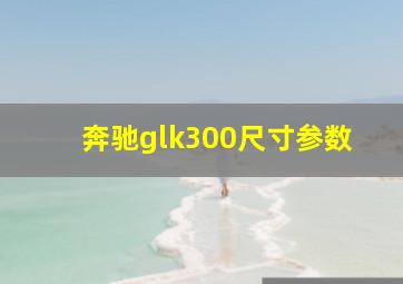 奔驰glk300尺寸参数