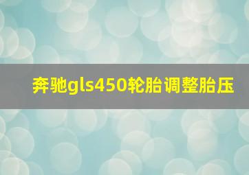 奔驰gls450轮胎调整胎压