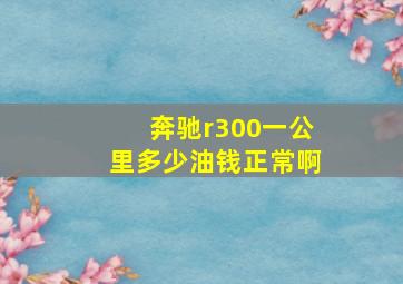 奔驰r300一公里多少油钱正常啊