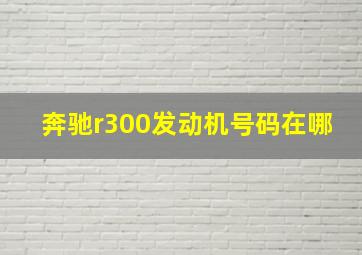 奔驰r300发动机号码在哪