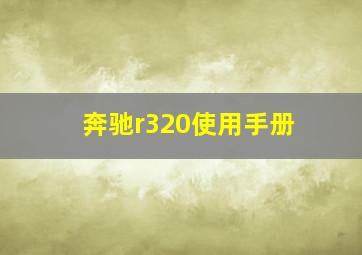 奔驰r320使用手册