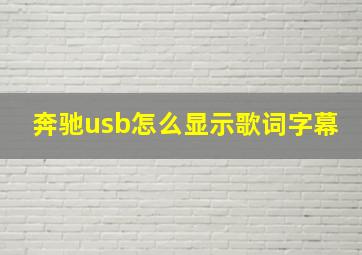 奔驰usb怎么显示歌词字幕