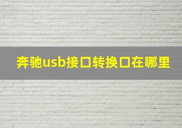 奔驰usb接口转换口在哪里