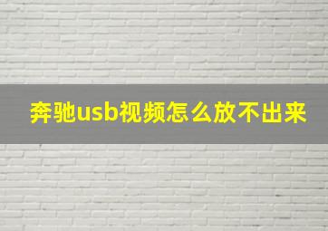 奔驰usb视频怎么放不出来