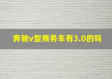 奔驰v型商务车有3.0的吗