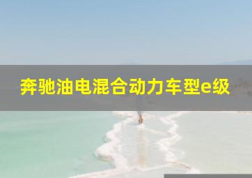 奔驰油电混合动力车型e级