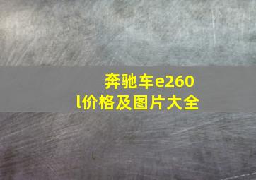 奔驰车e260l价格及图片大全