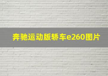 奔驰运动版轿车e260图片